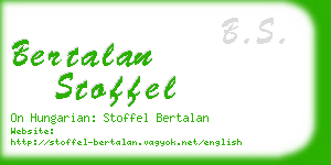 bertalan stoffel business card